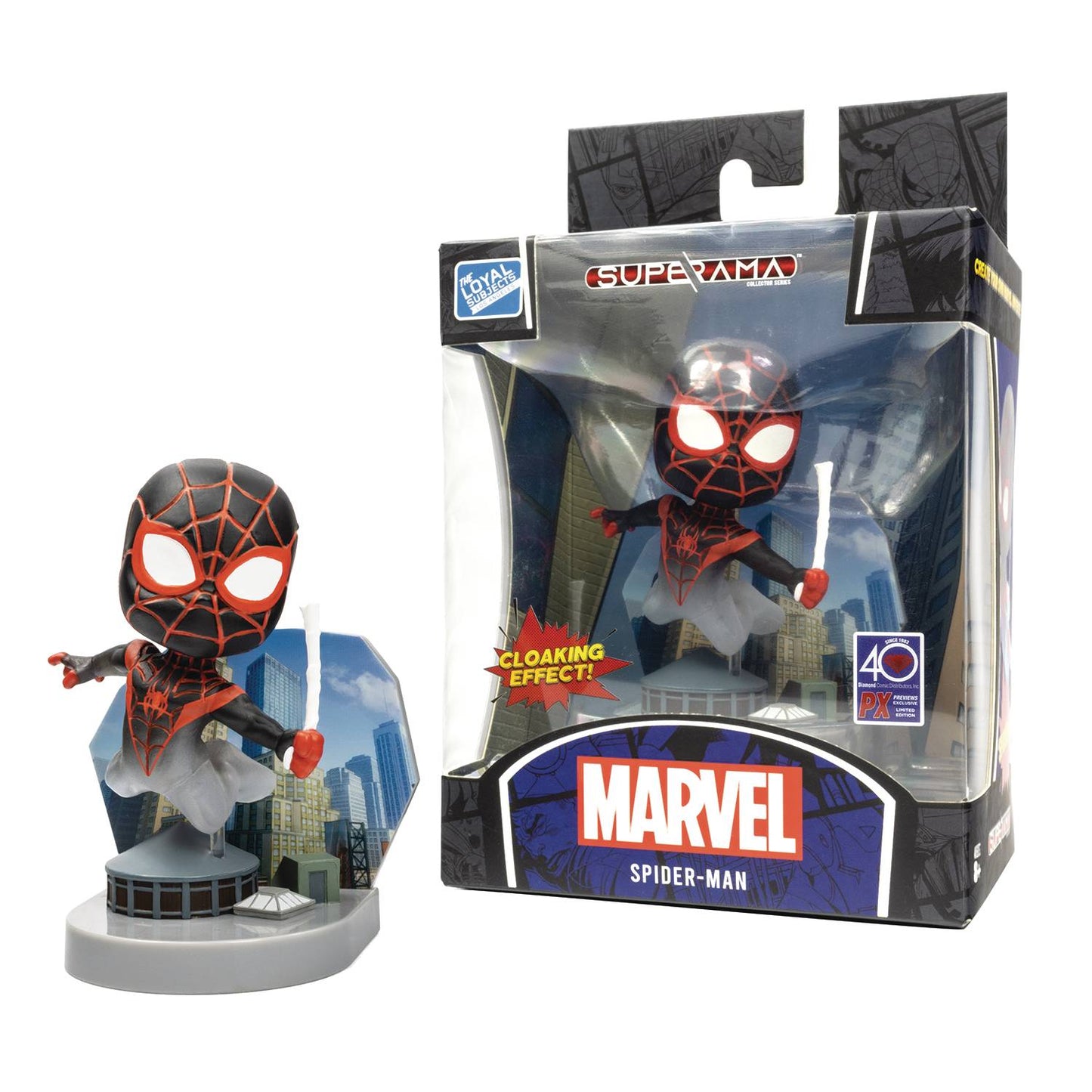 SUPERAMA MARVEL SPIDER-MAN MILES MORALES CLOAKING PX DIORAMA